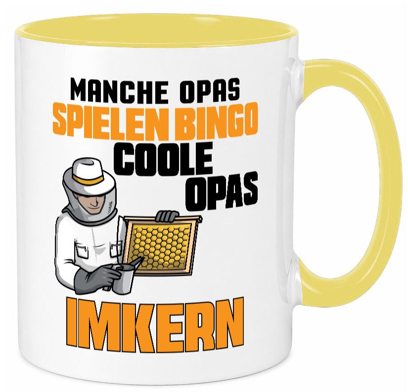 Opas spielen Bingo, coole imkern | Opa Imker| Honig lustig Familie Geschenkidee Tasse