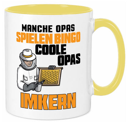Opas spielen Bingo, coole imkern | Opa Imker| Honig lustig Familie Geschenkidee Tasse