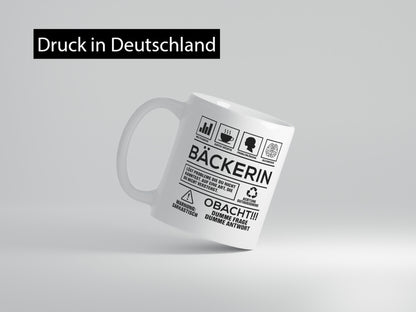 Achtung Probleme Bäckerin | Bäckerei Frauen Backen Humor Geschenkidee Tasse