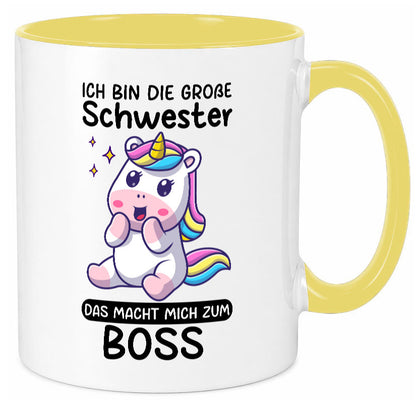 Große schwester macht mich zum Boss | Einhorn Geschwister lustiger Spruch