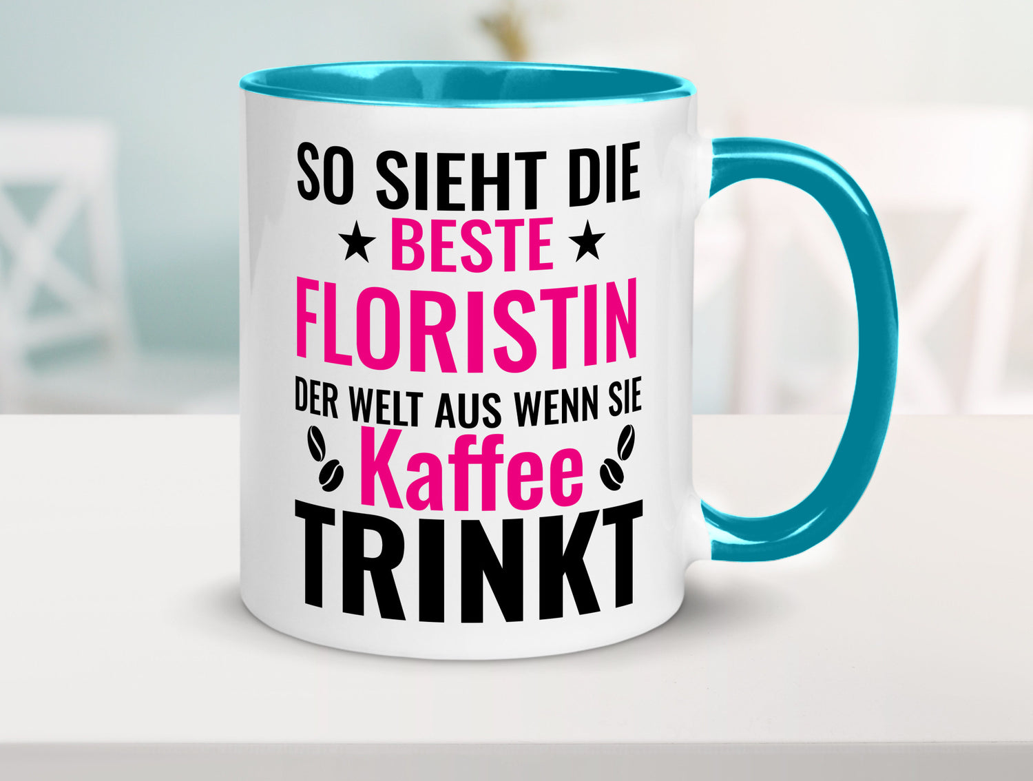 Kaffee trinkt: Floristin | Blumen Verkäuferin lustiger Spruch Geschenk Humor