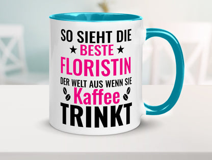 Kaffee trinkt: Floristin | Blumen Verkäuferin lustiger Spruch Geschenk Humor