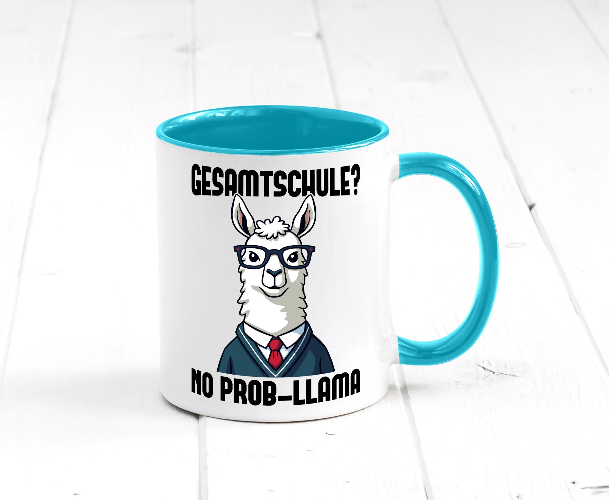 Gesammtschule | no prob-llama Einschuldung Humor Geschenkidee Tasse