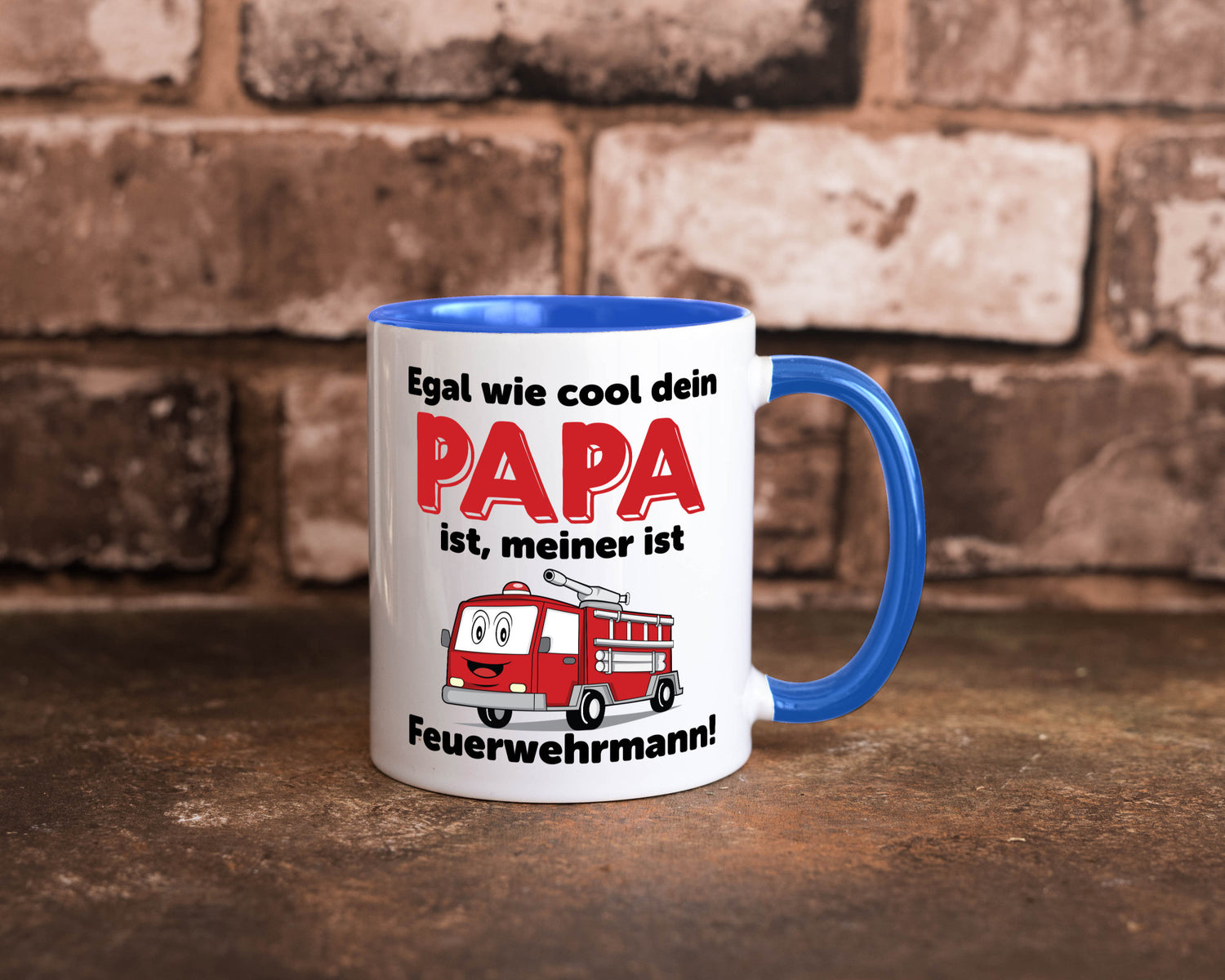 Cooler Papa | Feuerwehrmann Bester der Welt Humor Geschenkidee Tasse