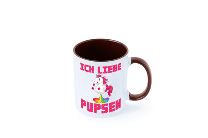 Ich liebe pupsen | Einhorn Pups lustiger Spruch Humor Geschenkidee Tasse