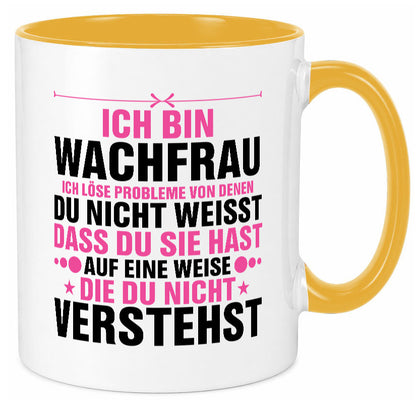 Löse Probleme: Wachfrau | Wachpersonal Nachtwächter Geschenk Humor Geschenkidee