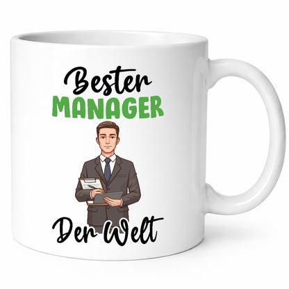 Bester Manager | Management v2 lustig Humor Geschenkidee Geschenk Tasse