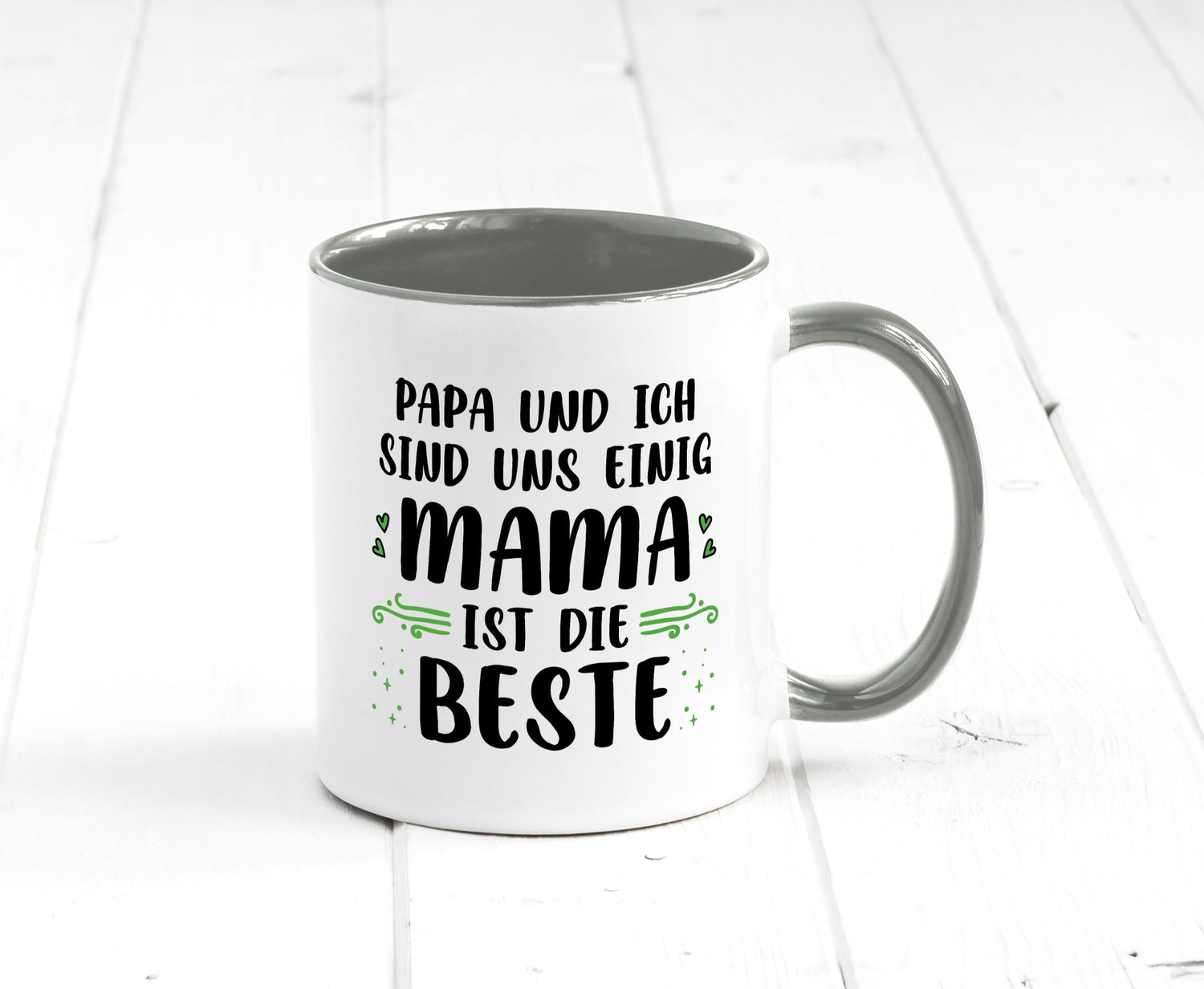 Papa und ich sind uns einige Mama ist die beste | Muttertag Geschenk Familie