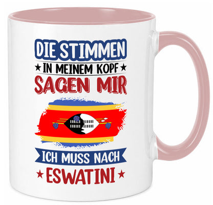 Eswatini (Swasiland) | Urlaub Stimmen in meinem Kopf Geschenk Humor Tasse