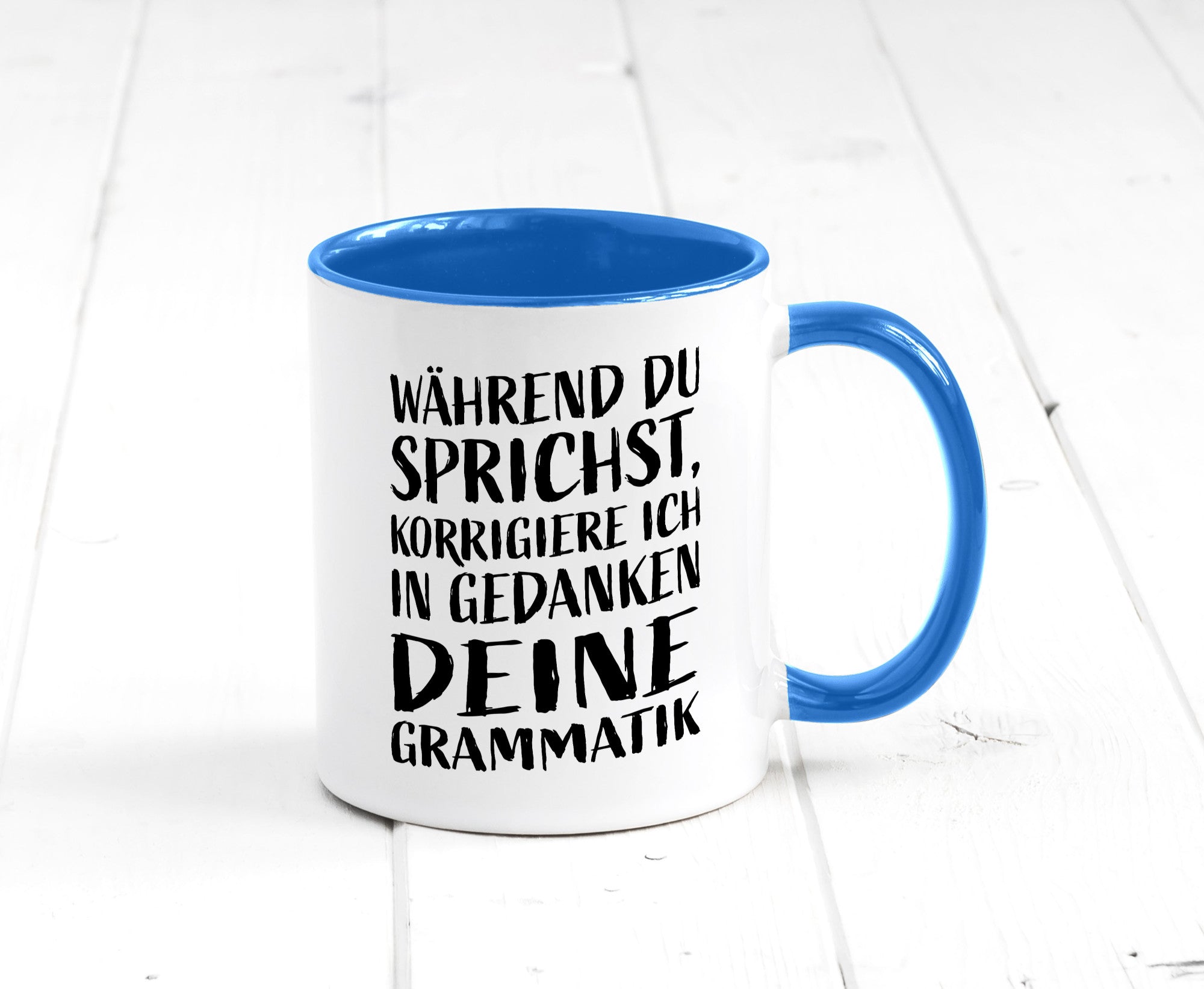 Während du sprichst, Grammatik korrigieren lustiger Spruch Geschenk Humor