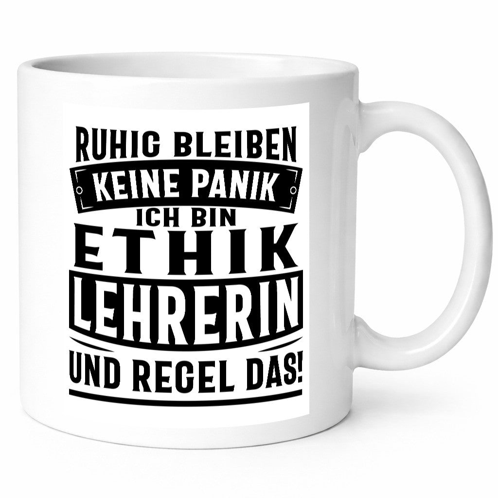 Ethik Lehrerin regelt das Geschenk Humor Geschenkidee lustiger Spruch Tasse
