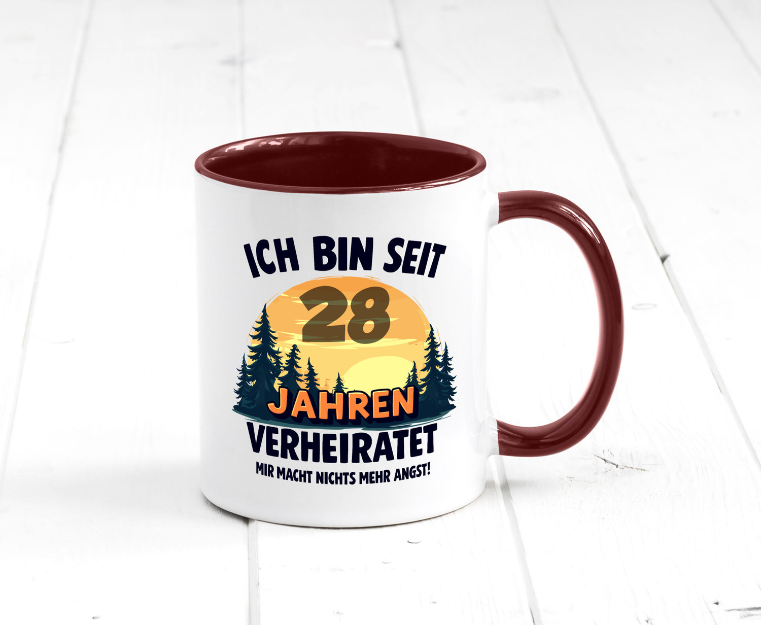 Ich bin Verheiratet | 28. Hochzeitstag Ehepaar v2 lustiger Spruch Geschenk