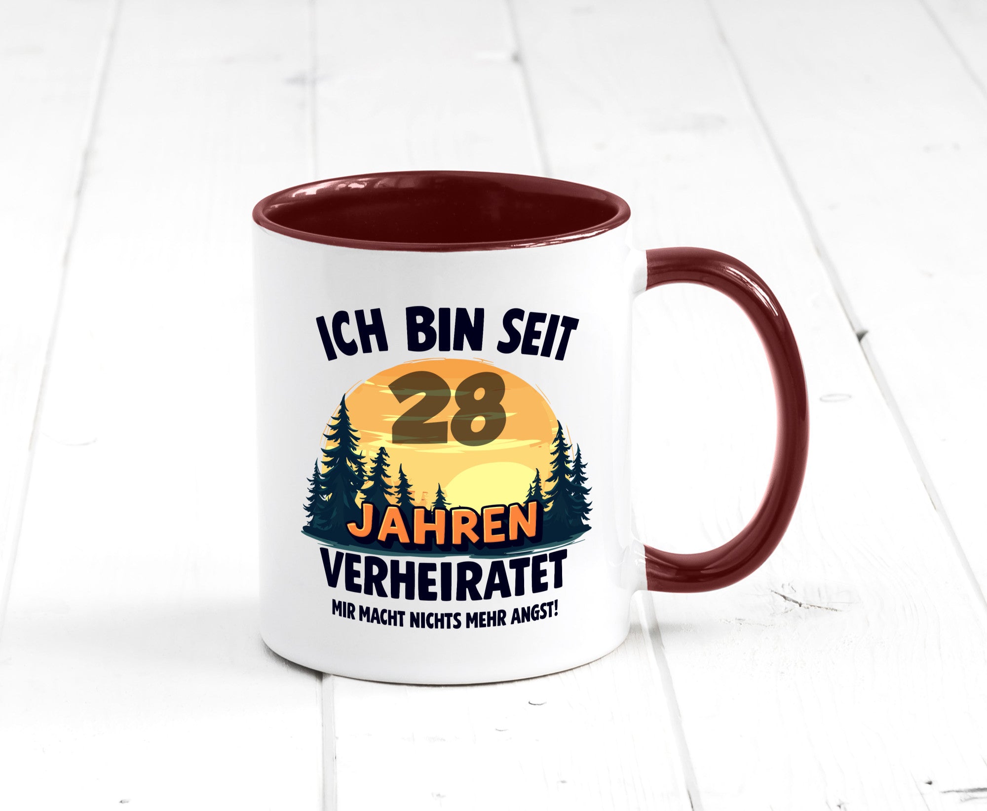 Ich bin Verheiratet | 28. Hochzeitstag Ehepaar v2 lustiger Spruch Geschenk