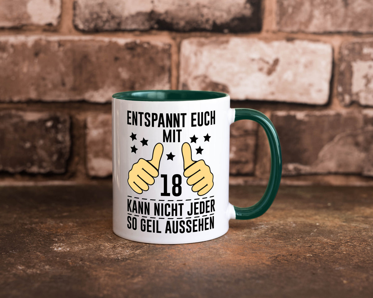 18. Geburtstag | 18 Jahre Geil aussehen Entspannt euch Geschenk Geschenkidee Tasse