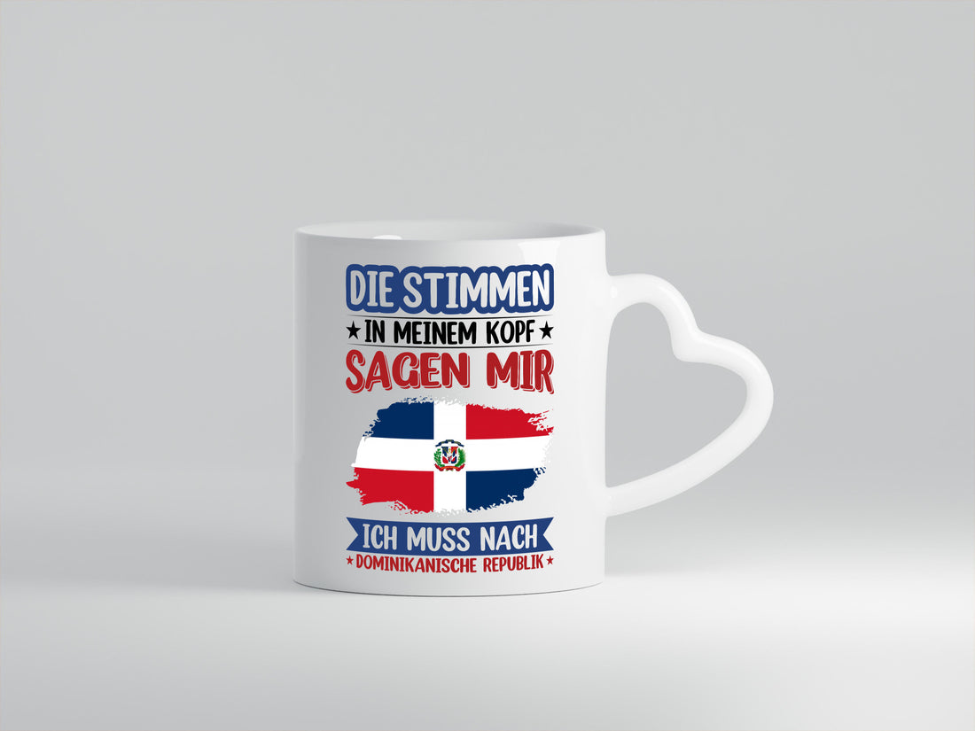 Dominikanische Republik | Urlaub Stimmen in meinem Kopf Humor Geschenkidee Tasse