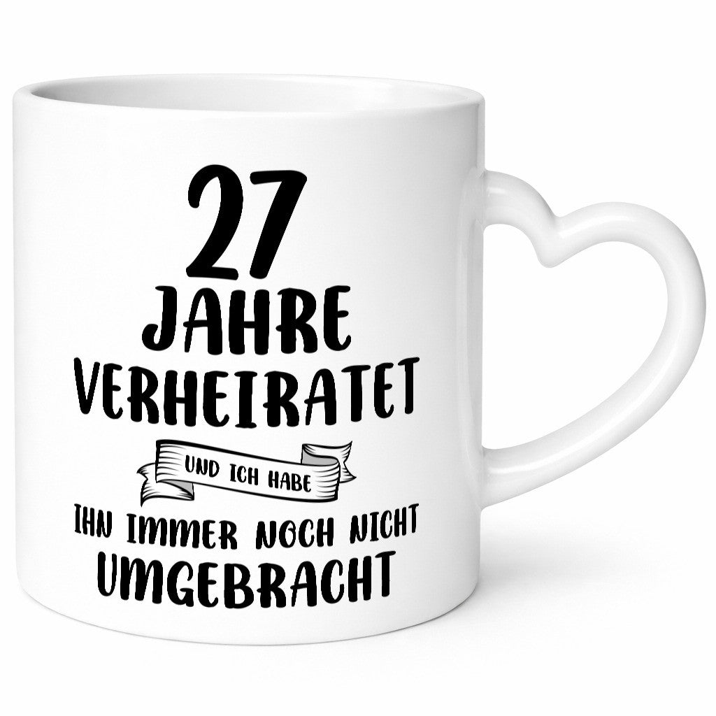 27 Jahre Verheiratet, immer noch am Leben! Geschenkidee Humor Tasse