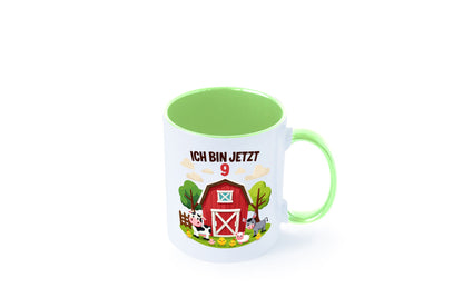 9. Geburtstag | 8 Jahre Bauernhof und Tiere Humor Geschenkidee Tasse