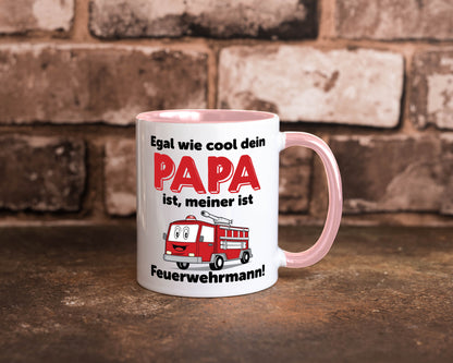Cooler Papa | Feuerwehrmann Bester der Welt Humor Geschenkidee Tasse