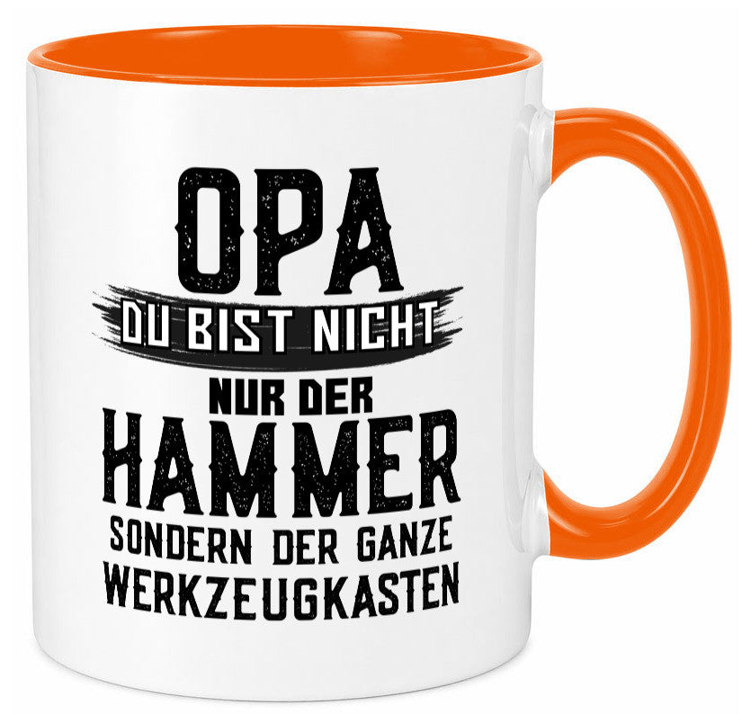 Opa ist der Hammer | Großvater Tasse Werkzeugkasten lustig Familie Geschenkidee