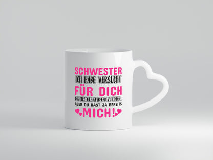 Schwester Tasse | lustiger Spruch Geschwisterliebe v2 Humor Geschenkidee