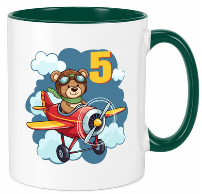 5. Geburtstag | 5 Jahre Kinder Pilot Flugzeug Geschenkidee Humor Tasse