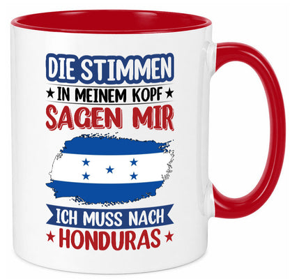Honduras | Urlaub Stimmen in meinem Kopf Traumland Geschenkidee Humor Tasse