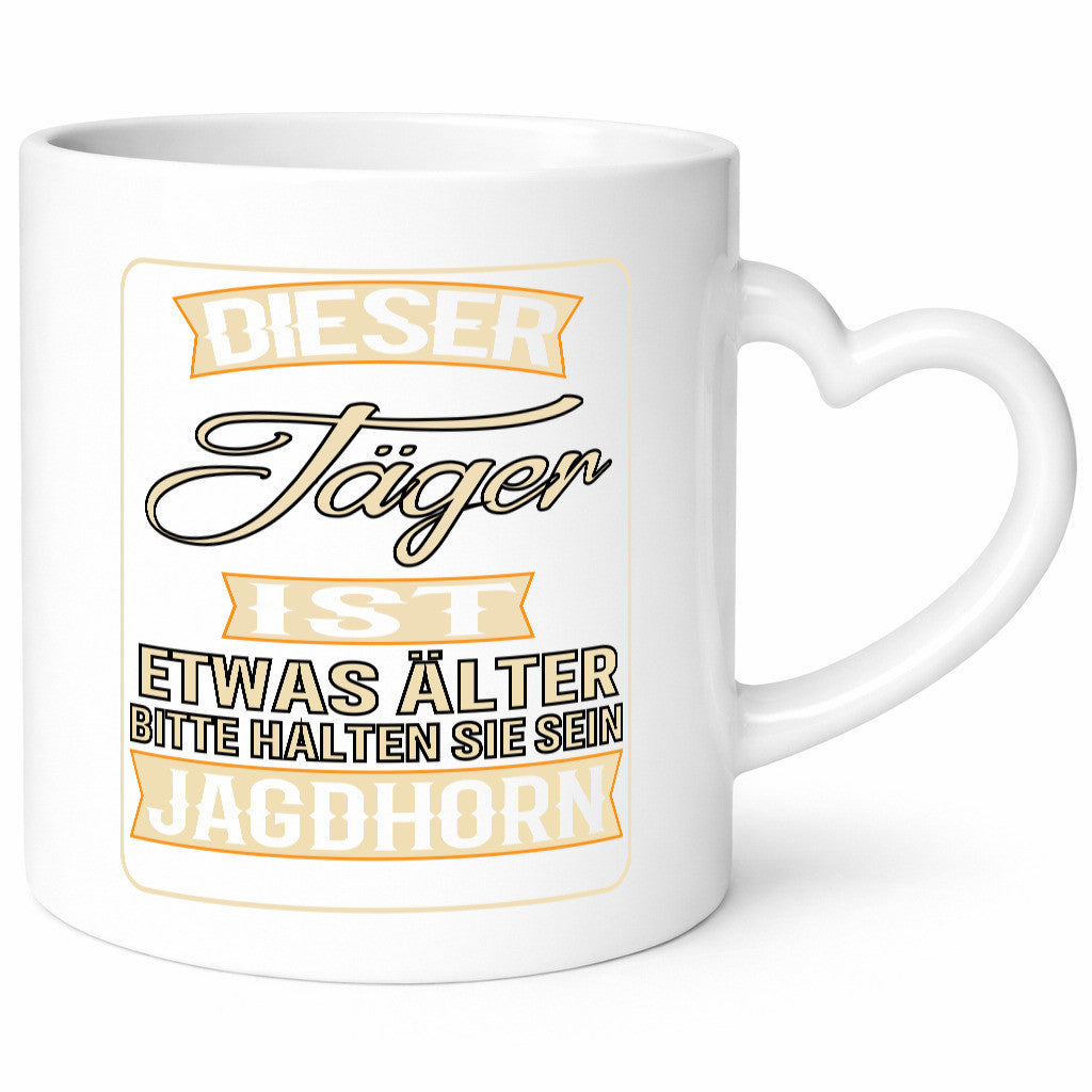 Dieser Jäger ist etwas Älter halten sie sein Jagthorn lustiger Spruch Geschenk