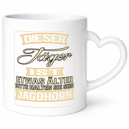 Dieser Jäger ist etwas Älter halten sie sein Jagthorn lustiger Spruch Geschenk