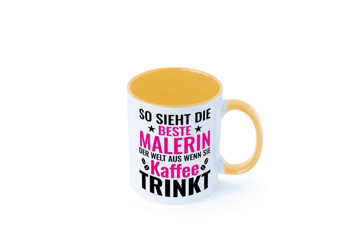 Kaffee trinkt: Malerin | Malerinnen lustiger Spruch Geschenk Humor Geschenkidee Tasse