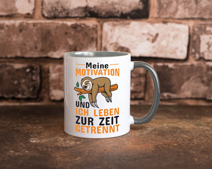Keine Motivation | Faultier Tasse Büro Humor faul Geschenk Arbeit Kollegen