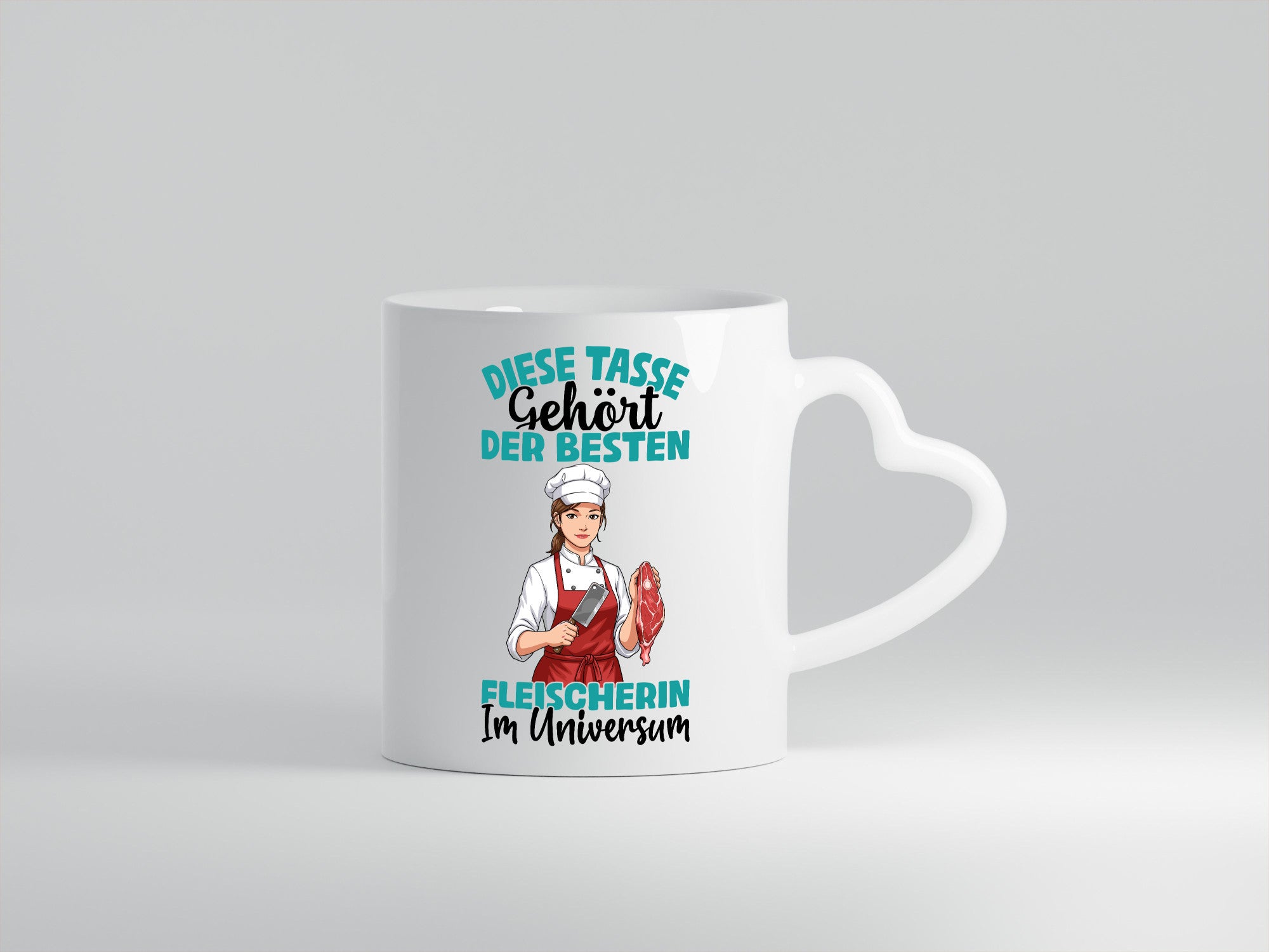 Im Universum: Fleischerin | Schlachterei lustiger Spruch Geschenk Humor