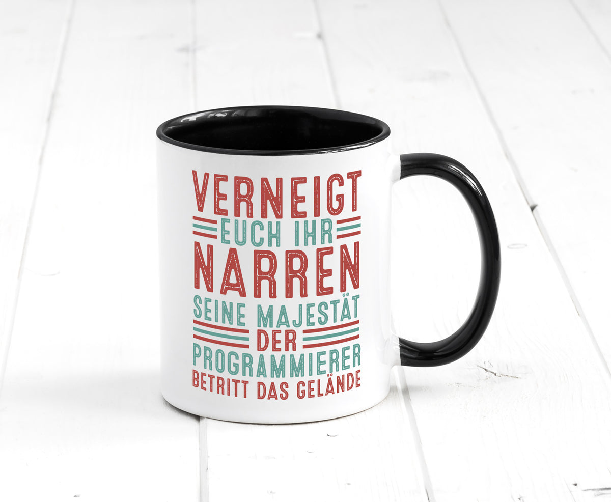 Verneigt euch: Programmierer | Software Entwickler Geschenkidee Humor Tasse