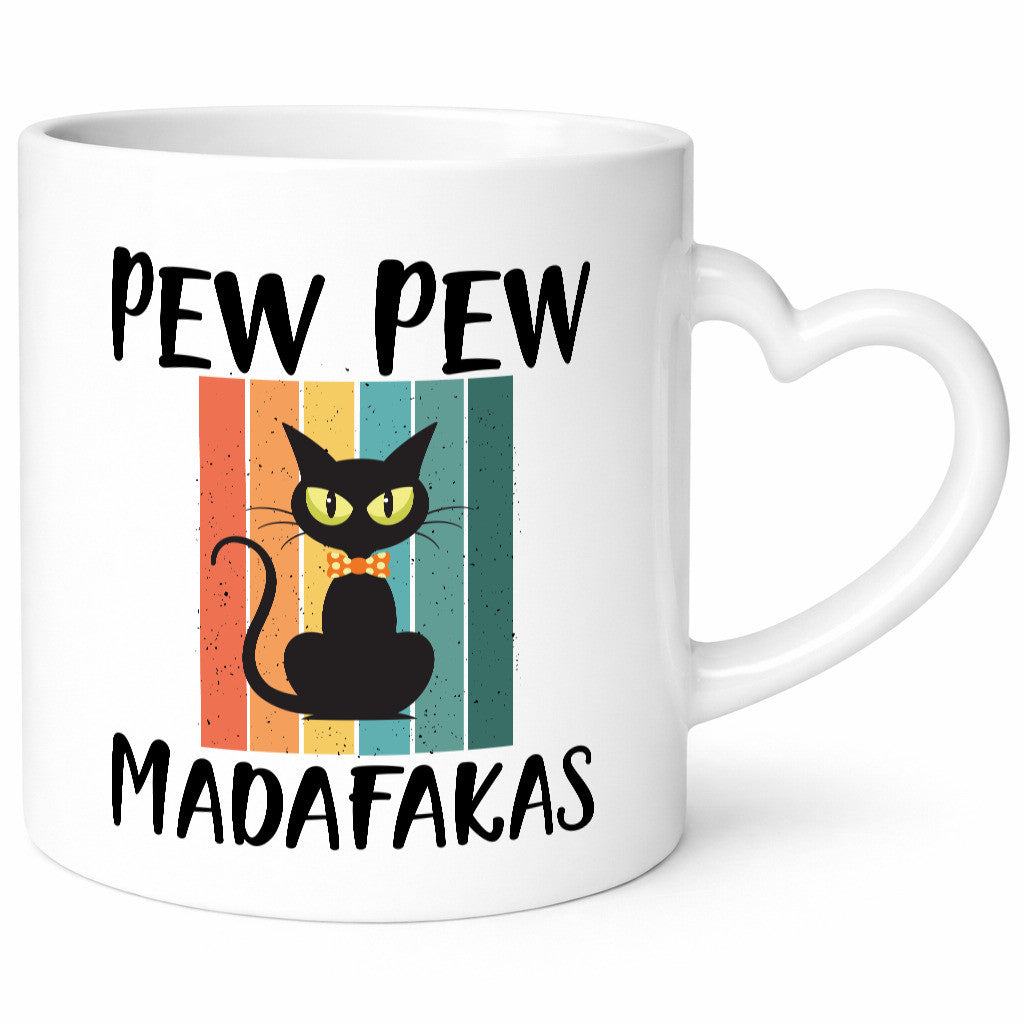 Pew Madafakas! | Katze Tasse Vintage Design Geschenkidee Tierliebhaber Humor