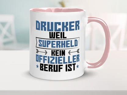 Superheld Drucker | Druckerei Print Medien Humor Geschenkidee Tasse