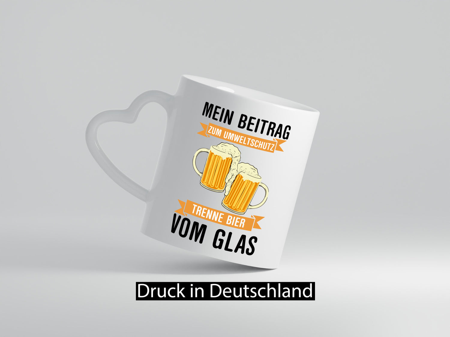 Mein Beitrag zum Unweltschutz | Bier Bierliebhaber Geschenkidee Humor Tasse