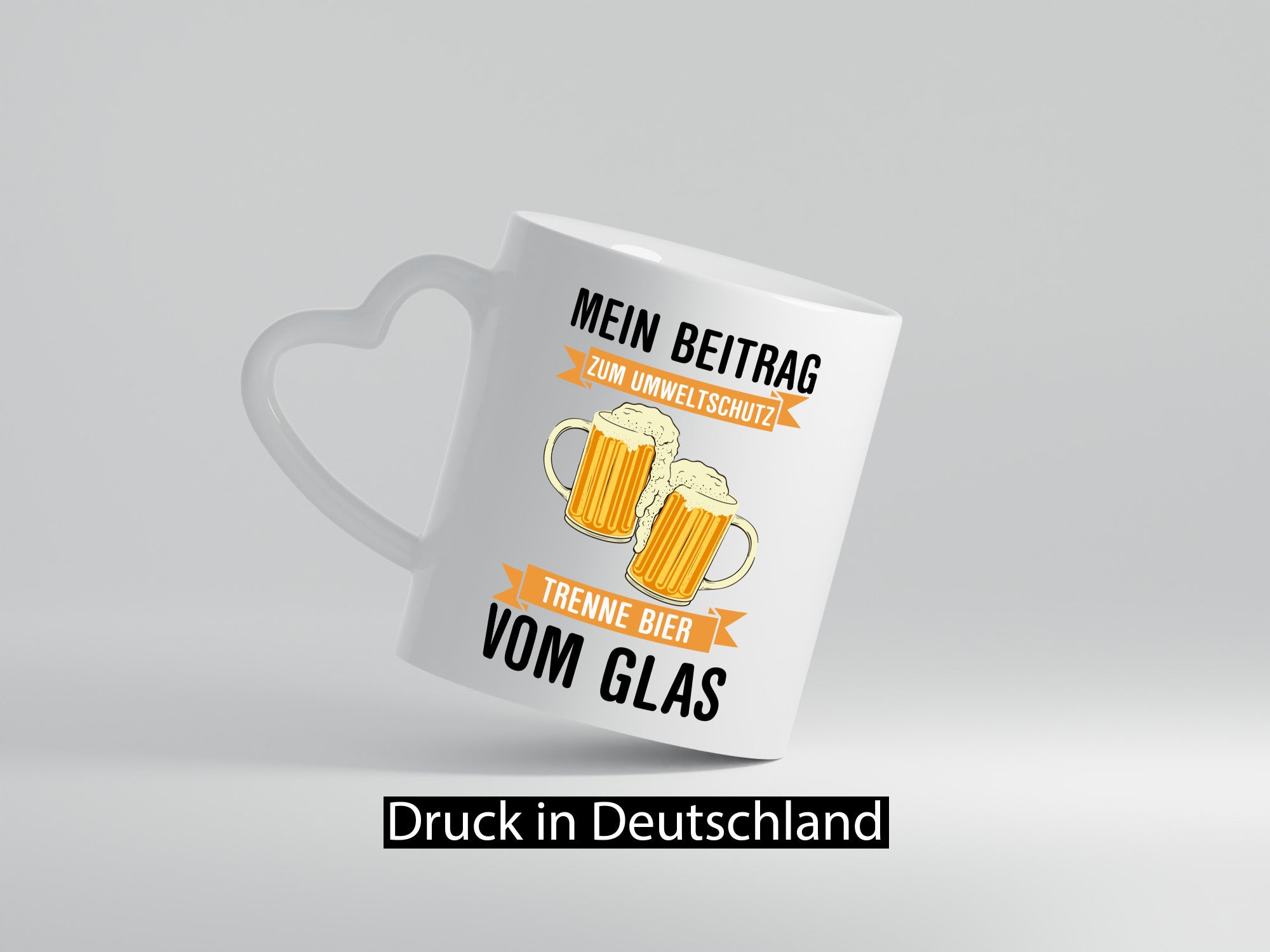 Mein Beitrag zum Unweltschutz | Bier Bierliebhaber Geschenkidee Humor Tasse