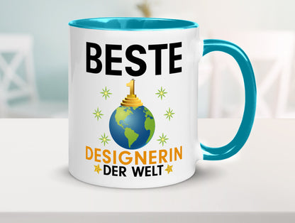 Welt Beste Designerin | Mode lustiger Spruch Geschenk Humor Geschenkidee Tasse