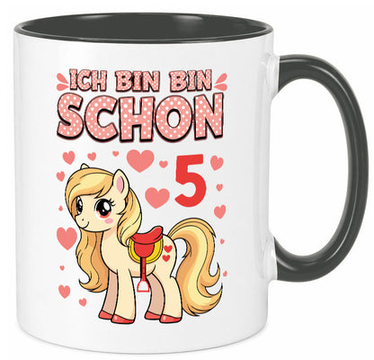 5. Geburtstag | 5 Jahre Mädchen Reiten Pony Humor Geschenkidee Tasse