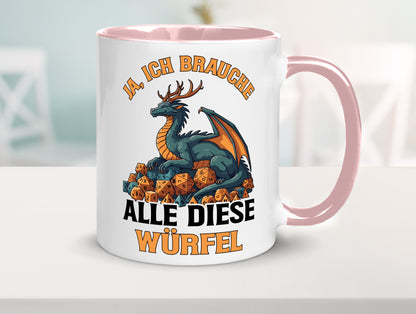 Ja ich brauche alle diese Würfel | Drache Rollenspiel v2 Geschenk Humor