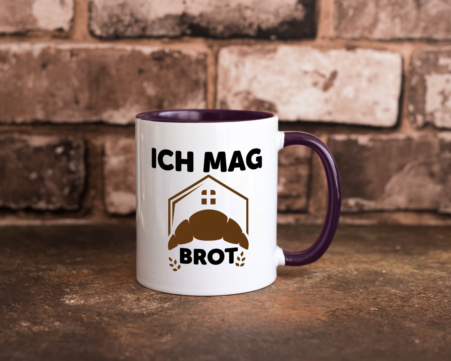 Ich mag Brot | Bäcker backen lustiger Spruch Geschenk Humor Geschenkidee Tasse
