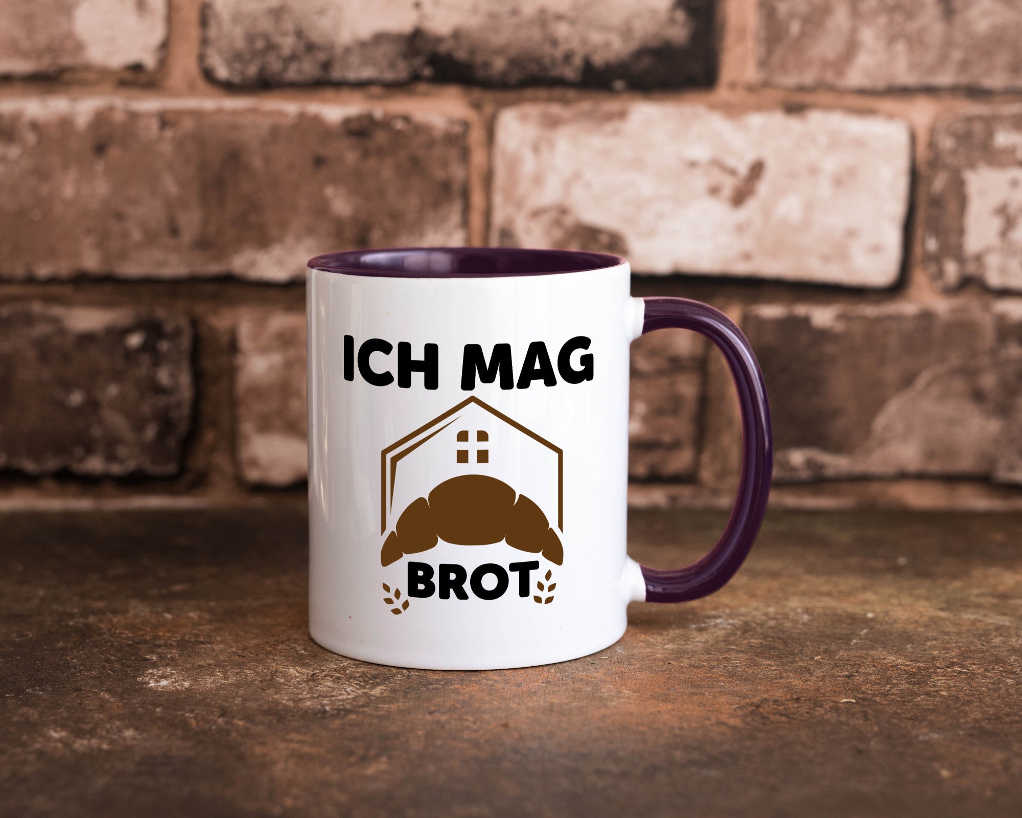 Ich mag Brot | Bäcker backen lustiger Spruch Geschenk Humor Geschenkidee Tasse