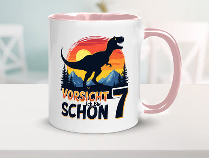 7. Geburtstag | 7 Jahre Dinosaurier v2 Geschenk Geschenkidee lustiger Spruch