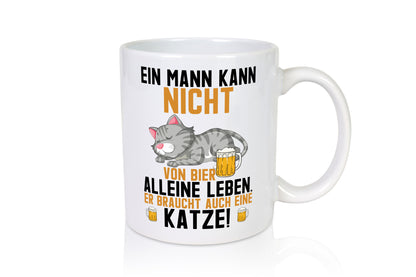 Von Bier leben | Mann braucht eine Katze Katzenliebhaber Geschenk Tierliebhaber