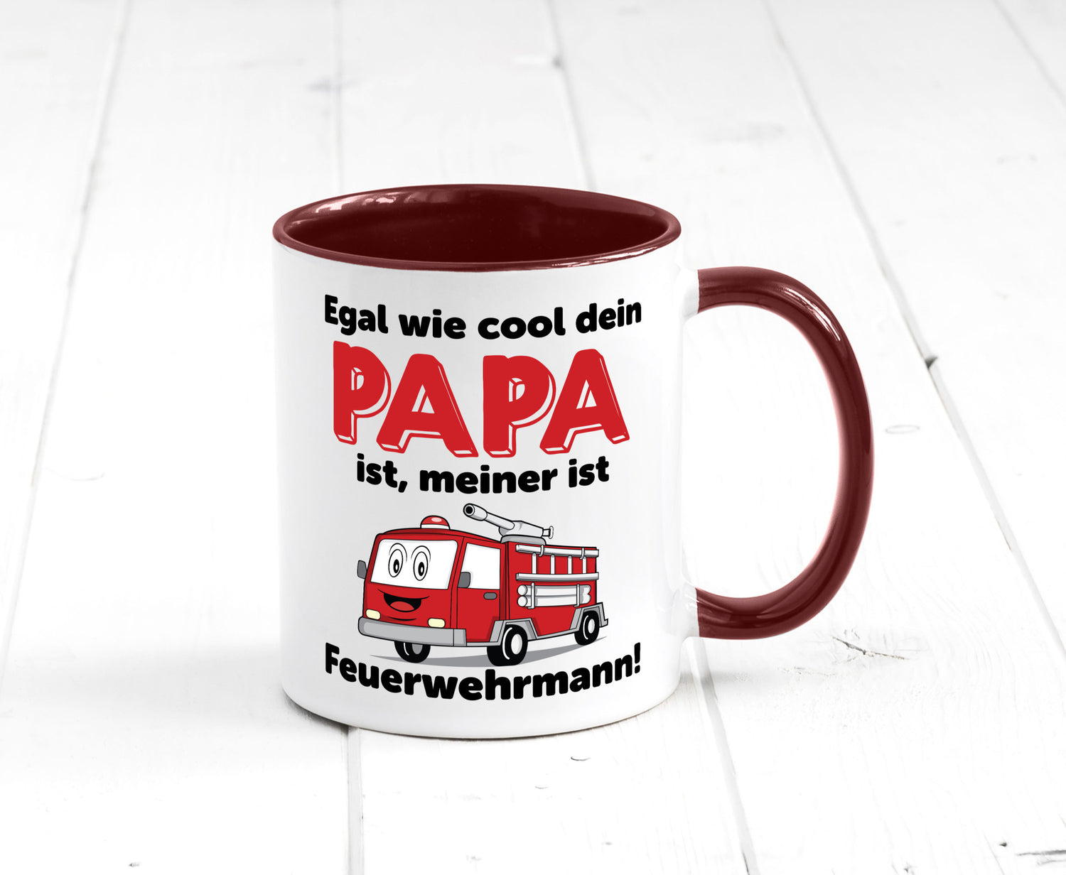 Cooler Papa | Feuerwehrmann Bester der Welt Humor Geschenkidee Tasse