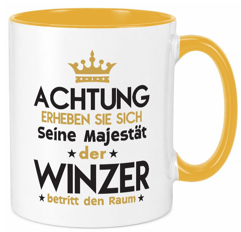 Seine Majestät Winzer | Weinbauer Wein lustiger Spruch Geschenk Humor Tasse
