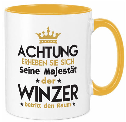 Seine Majestät Winzer | Weinbauer Wein lustiger Spruch Geschenk Humor Tasse