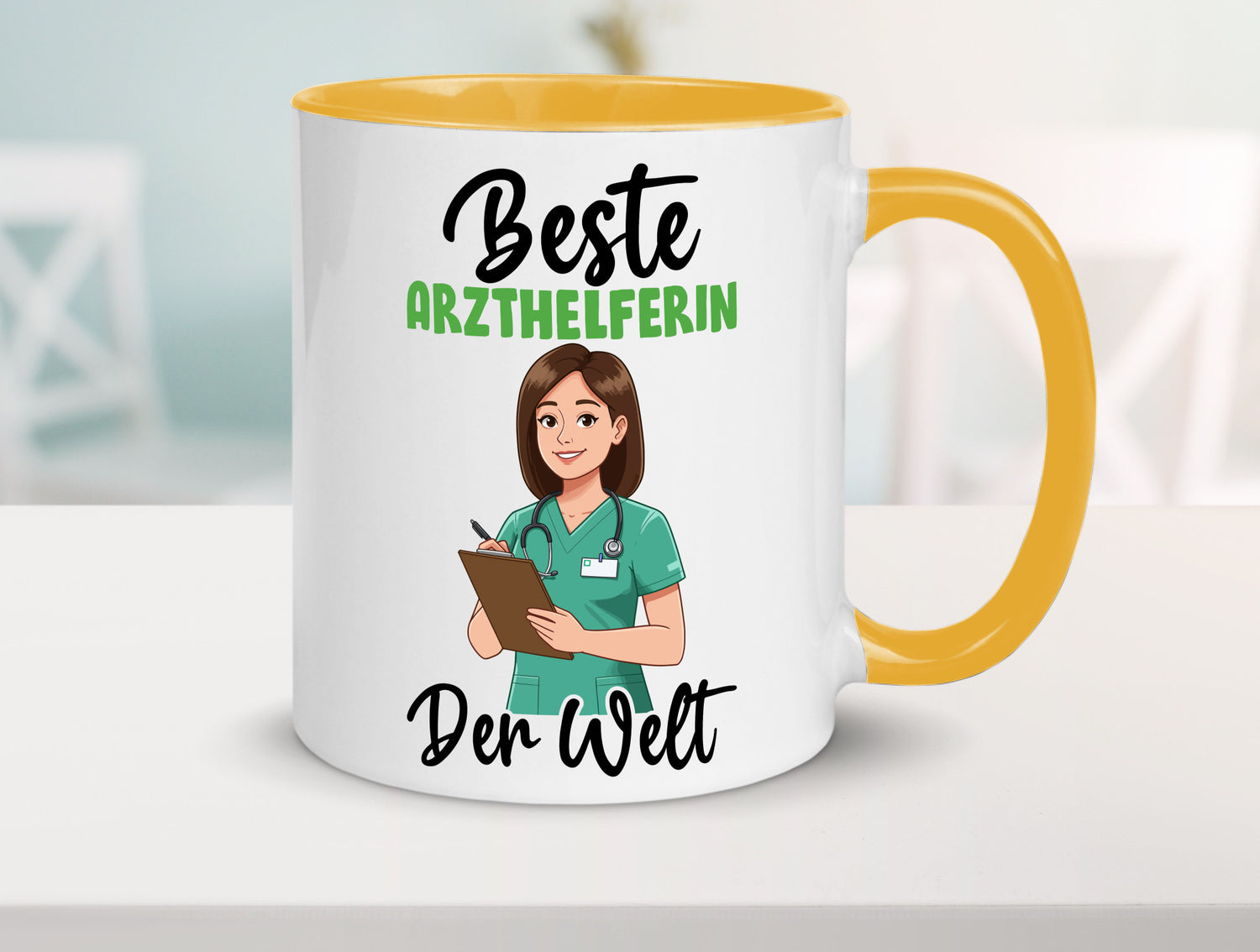 Beste Arzthelferin | Fachangestellte Medizin v2 Geschenkidee Humor Tasse