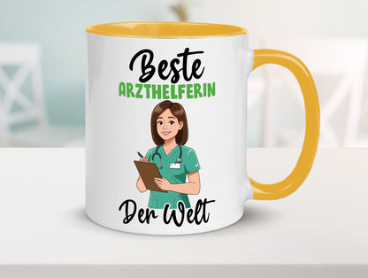 Beste Arzthelferin | Fachangestellte Medizin v2 Geschenkidee Humor Tasse