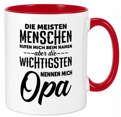 Die wichtigsten nennen mich Opa | Großvater Enkelkinder lustiger Spruch Tasse