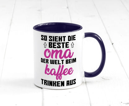 Beste Oma der Welt | Großmutter Tasse lustiger Spruch Geschenk Familie